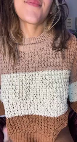 My cute tits popping out