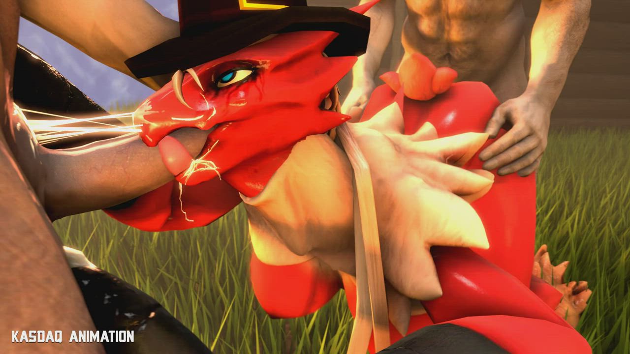 Animation Blowjob Threesome gif