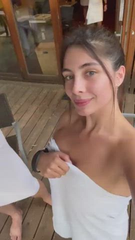 naked nude public sauna towel gif