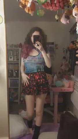 No bra and panties under my outfit today...shh it's our little secret okay?