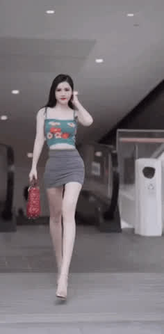 Asian Eye Contact Legs gif