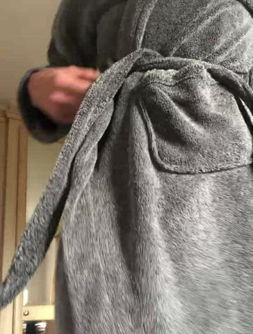 There’s another robe reveal with a full hard-on…coming soon…