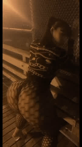 Fishnet big ass twerk