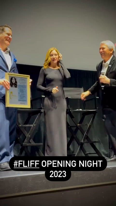 brittany snow dress pokies gif