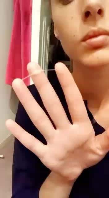 Tasting her creamy cum