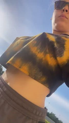 nipples perky public gif