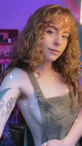 armpits curly hair cute hairy sideboob smile tattoo teen tiktok tits gif