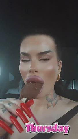 Homemade Lips Selfie gif