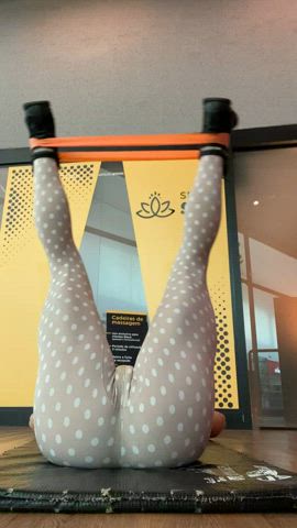 Let's workout? Good position to see my cameltoe?