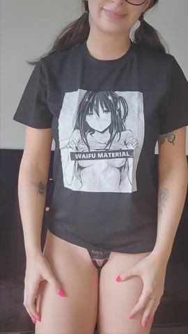 anime big tits ghost nipples lingerie shaking titty drop gif