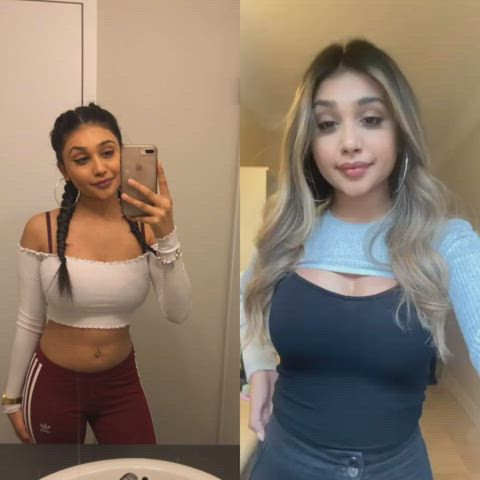 big tits boobs brown eyes gif