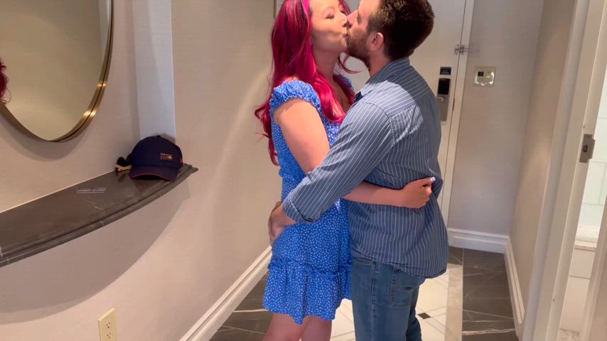 Giving this guy a proper Asian hotwife welcome to Vegas