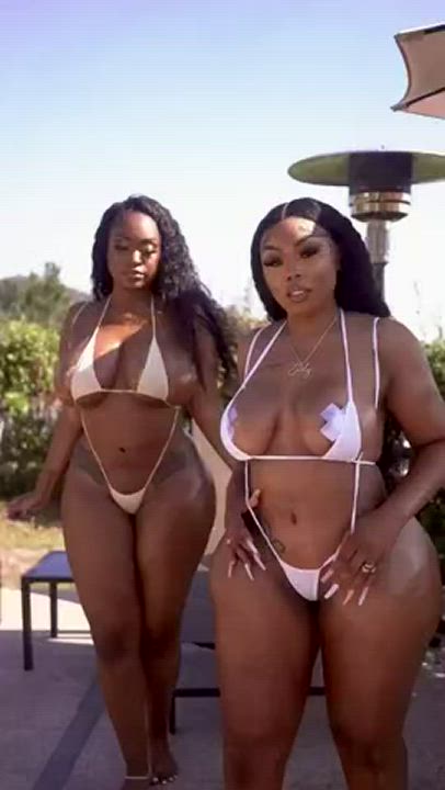 Big Ass Ebony Girlfriends Tease gif