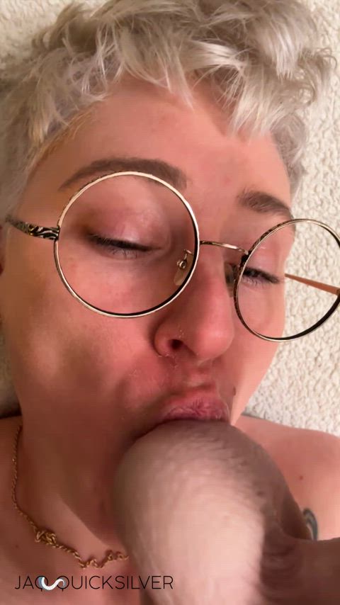 ball worship balls balls sucking blowjob blue eyes ftm glasses oral trans man twink