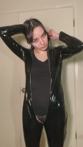 The sounds my catsuit makes when putting it on