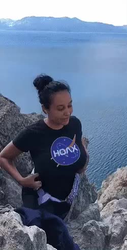 She thinks the earth is flat, but her chest isn’t...