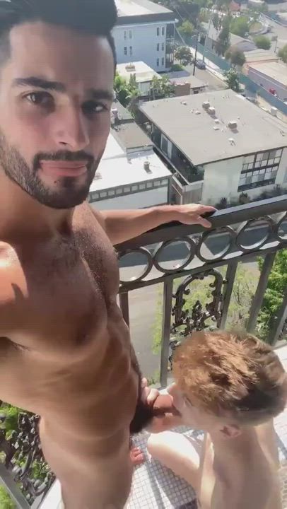 Balcony Blowjob [Not OC]