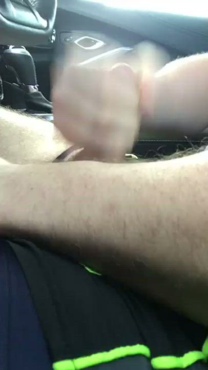 Post gym car cum! Sometimes I just can’t make it home.