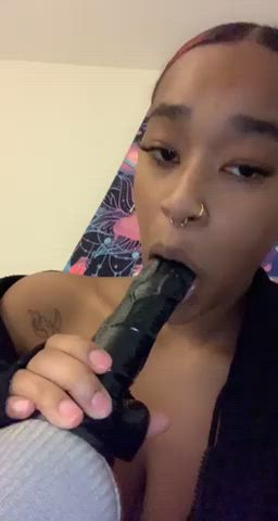 amateur bbc big dick blowjob dildo ebony teen gif