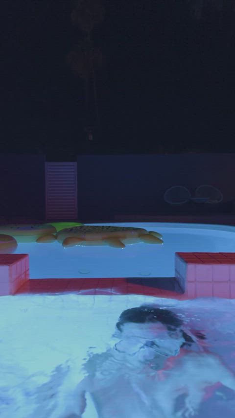 cute funny homemade hot tub nude outdoor petite small tits smoking wet gif