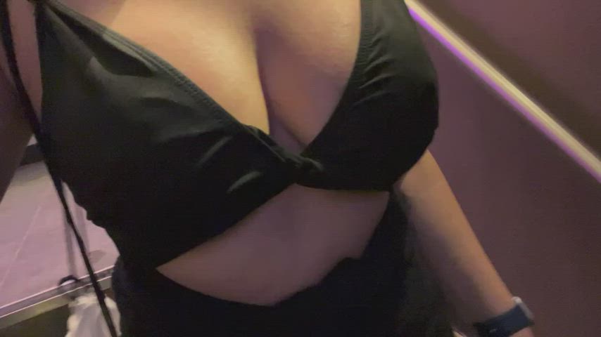 Walking down the steps at the spa! I love flashing!