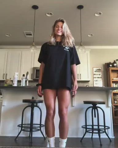 Blonde Brunette Cute Dancing Legs Twins gif