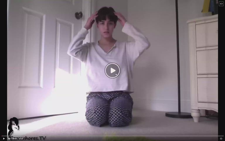 Big Tits Nude Short Hair Strip gif